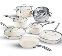 GOTHAM STEEL 12 Pc Ceramic Pots and Pans Set Non Stick Cookware Set, Pot and Pan Set, Kitchen Cookware Sets, Ceramic Cookware Set, Non Toxic Cookware Set, Pot Set