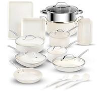 GOTHAM STEEL 20 Pc Ceramic Cookware Set Nonstick, Pots and Pans Set Non Stick for Kitchen with Bakeware and Utensils, Pots and Pans for Cooking, Non Toxic Cookware Sets, Oven & Dishwasher Safe