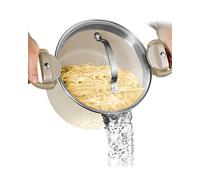 Gotham Steel 5 Quart Multi Purpose Stock Pot with Strainer Lid and Screw & Lock Handles, Nonstick Cooking Pot + Pasta Strainer with Lid, Spaghetti Pot,