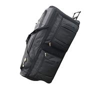 Gothamite Rolling Duffle Bag with Wheels, Luggage Bag, Hockey Bag, XL Duffle Bag With Rollers, Heavy Duty Oversized Storage Bag, Black, 46 Inches, Modern