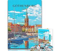Gothenburg Sweden Travel 1000 Piece Jigsaw Puzzles for Adults Gifts,Help The Brain Exercise Addictive Toys to Cultivate Patience Great Gift 38x26cm