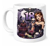 Gothic 18th Birthday Skull Dark Aesthetic Celebration Mug Gift Mug