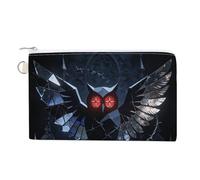 Gothic Abstract Owl Coin Purse Mini Change Wallet Portable Change Purse Cute Canvas Coin Wallet Bag with Zipper for Men & Women