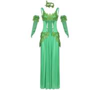 Gothic Accessories Green Enchantress Dress Costume For Halloween Masquerade Tree Role Play Outfit Gothic Gloves (A, One Size)