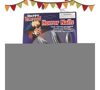 Gothic Adhesive Nails - Pack of 10 Ghostly Long False Nails | Scary Fingernail Decoration for Masquerade Stage Performance Costume Parties Halloween Parties Vampire Role Play