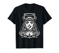 Gothic Aesthetic Occult Unholy Grunge Emo Punk Satanic Nun T-Shirt