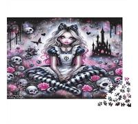 Gothic Alice Puzzle 1000 Piece Recycled Paper for Adults Adult Jigsaws Impossible Hard Challenging Family Game Fun Home Present Great Gift for Men Women 38x26cm/1000pcs