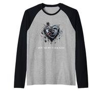 Gothic Alt Bound by Darkness Heart Thorn Romantic Goth Raglan Baseball Tee