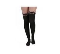 GOTHIC ALTERNATIVE TIGHTS OVER KNEE CAT DESIGN SHEER OPAQUE PAMELA MANN PARTY