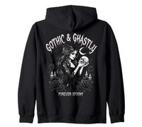 Gothic And Ghastly Forever Spooky Vampire Girl Zip Hoodie