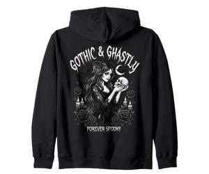 Gothic And Ghastly Forever Spooky Vampire Girl Zip Hoodie