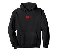 Gothic Angel - Red Angel Logo - Goth Dark Style Pullover Hoodie