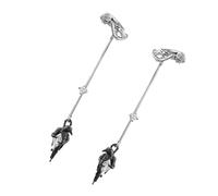 Gothic Animal Inspired Ear Cuff For Men And Women Handmade Earhook Pendant With Rose Detail Alloy Dark Jewelry Animal Themed Ear Clip Gothic Alloy Accessory