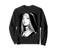 Gothic Anime Nun Dark Demon Occult Horror Sweatshirt