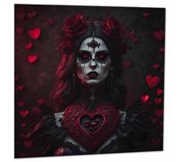 Gothic Anniversary Card Heart Rose Valentines Love Romantic Goth 145 x 145mm