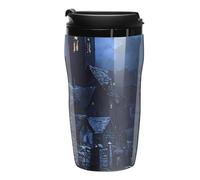Gothic Architecture Church Cemetery Coffee Cup Travel Mug with Leakproof Lid Double Wall Tumbler Water Bottle 250ml