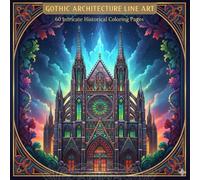 Gothic Architecture Line Art: Intricate Historical Coloring Pages