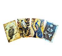 Gothic Autumn Postcard Set - 4 Dark Magic Academia Art Prints with Haunted Houses, Skeleton Trees & Victorian Figures | Vintage Gothic Stationery or Wall Art Décor (Vintage Journal Set 6)