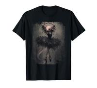Gothic Axolotl Ballerina Dark Fantasy Dance Surreal Coquette T-Shirt