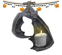 Gothic Bat Candle Holder - Gothic Wall Sconce Figurine Holder, Bat Wall Sconce Candle, Tealight, Halloween Decorations for Home