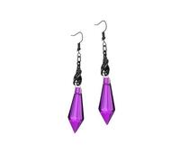 Gothic Bat Earrings for Women, Dark Purple Red Crystal Punk Rock Animal Earrings, Halloween Vampire Costume Jewelry, One Size, Environmentally friendly zinc alloy, environmentally friendly zinc alloy