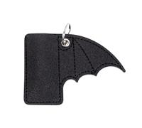 Gothic Bat Lipstick Holder, Portable Punk Lipstick Case with Bat Wings, Stylish Lip Balm Keychain and Lip Balm Keyring for Travel Purse Makeup Accessory, Gothic Accessory for Men and Women