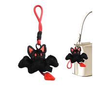 Gothic Bat Plush - Bunny Doll, Figure | Decorative Bag Charm, Adorable Novelty Pillow Accent, Unique Decoration for Women Men Teenagers, Classroom Desk Display, Travel Comfort Souvenir,