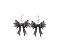 Gothic Bat Pumpkin Ghost Pattern Dangle Drop Earrings for Women, M, Acrylic, No Gemstone
