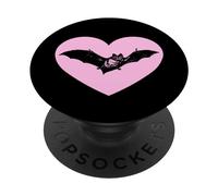 Gothic Bat Red Heart Goth Halloween Valentine's Day PopSockets Adhesive PopGrip