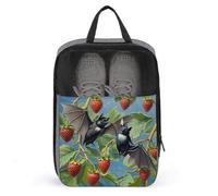 Gothic Bat Shoe Bag Travel Shoe Organizer Water-Resistant Shoe Pouch with Zipper Sneaker Dust Bag, gray, One Size, Modern