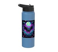 Gothic bat Spooky Bats Pattern Moon Night Stainless Steel Insulated Water Bottle