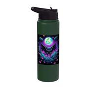 Gothic bat Spooky Bats Pattern Moon Night Stainless Steel Insulated Water Bottle
