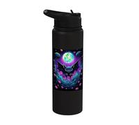Gothic bat Spooky Bats Pattern Moon Night Stainless Steel Insulated Water Bottle