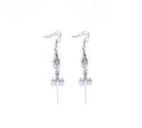 Gothic Bat Sword Dangle Drop Earrings Dark Punk Style Long Sword Bat Earrings Goth Earrings Vintage Halloween Gothic Jewelry for Men and Women, M, Copper, No Gemstone