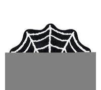 Gothic Bathroom Rug,Halloween Bathroom Mat Spider Web Rug - Machine Washable Halloween Non-Slip Floor Mat for Shower, Kitchen
