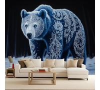 Gothic Bedroom Wallpaper Bear, Wallpaper for Girls Bedroom Animals Art 200X140Cm Living Room Bedroom Kids Room Photomurals Full Backdrop Decorative Art Easy Installation
