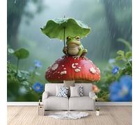 Gothic Bedroom Wallpaper Enchanted Forest, Wall Mural Large Mushroom 200x140cm 3D Optical Illusion Backdrop Decorative Walls Art Modern Photomurals Easy Apply for Home Decoration