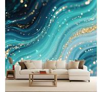 Gothic Bedroom Wallpaper Marble, 3D Wall Paper for Living Room Marble 500x280cm Blue Gold Texture Large Pattern Wallpaper murals Mural Decorative Photomurals Kids Room Bedroom Living Room Coverage
