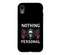 Gothic Biker Skull Nothing Personal Y2K Alt Grunge Case for iPhone XR