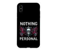 Gothic Biker Skull Nothing Personal Y2K Alt Grunge Case for iPhone XS Max