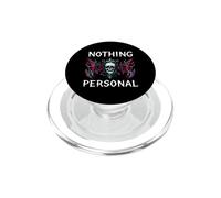 Gothic Biker Skull Nothing Personal Y2K Alt Grunge PopSockets PopGrip for MagSafe