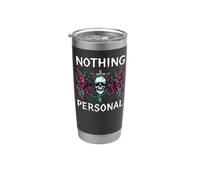 Gothic Biker Skull Nothing Personal Y2K Alt Grunge Stainless Steel Insulated Tumbler