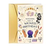 Gothic Birthday Card - Wicked Birthday Card, Gothic Birthday Cards for Girl, Wicked Gifts are Full of Magic, Magic-themed Greeting Gifts for Witches with Envelope,Mystical Fantasy Goth Gift for women