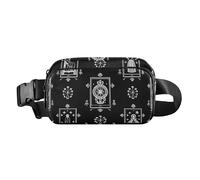 Gothic Black Astrological Tarot Fashion Zipper Fanny Pack Sling Bag for small businessman Water Resistant with Adjustable Strap for Travel Gym Work bolsas de cintura para mujer, Gothic black