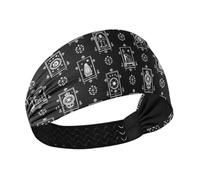 Gothic Black Astrological Tarot Non-Slip headbands for women Elastic sweat band for women for hiking make up Gym diademas para mujer