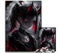 Gothic Black Girl Adult Jigsaw Puzzles 1000Pieces Jigsaw Puzzles for Adults Perfect for Teenagers Home Decor 1000 PCS(38x26cm)