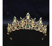 Gothic Black Metal Blue Crystal Tiara Crown Rhinestone Headpiece Wedding Birthday Party Prom Stage