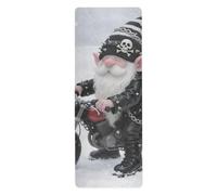 Gothic Black Motorcycle Dwarf hot yoga mat for outdoor printed, non slip, yoga matt towel and bag tapete para ejercicio 71x26 inches