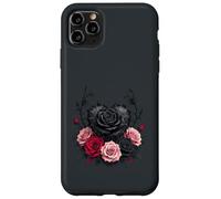 Gothic Black Petals and Spider Web Dark Valentine Case for iPhone 11 Pro Max