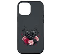 Gothic Black Petals and Spider Web Dark Valentine Case for iPhone 12 Pro Max
